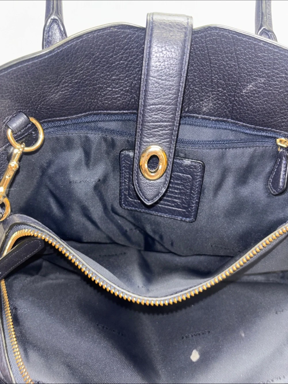 Coach structured leather